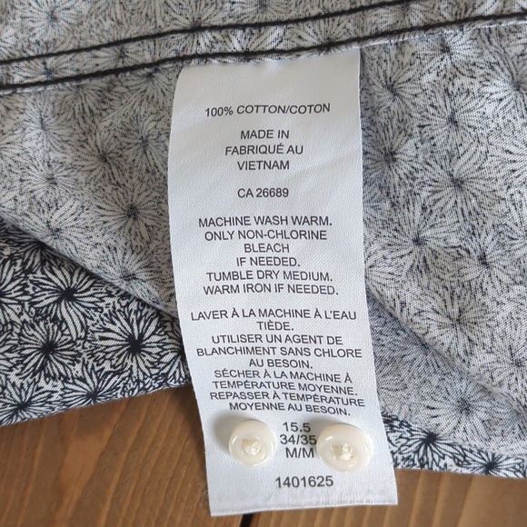 Ben Sherman Long Sleeve Button Down Floral Cotton Shirt M - Picture 10 of 10